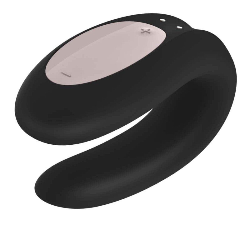 Satisfyer-Double Joy Rechargeable App Controlled Long Distance, Vibrator - Black - Image 2