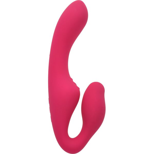 Strap On Strapless For Women Kiki, 10 Vibe Modes, Silicone, USB, Pink