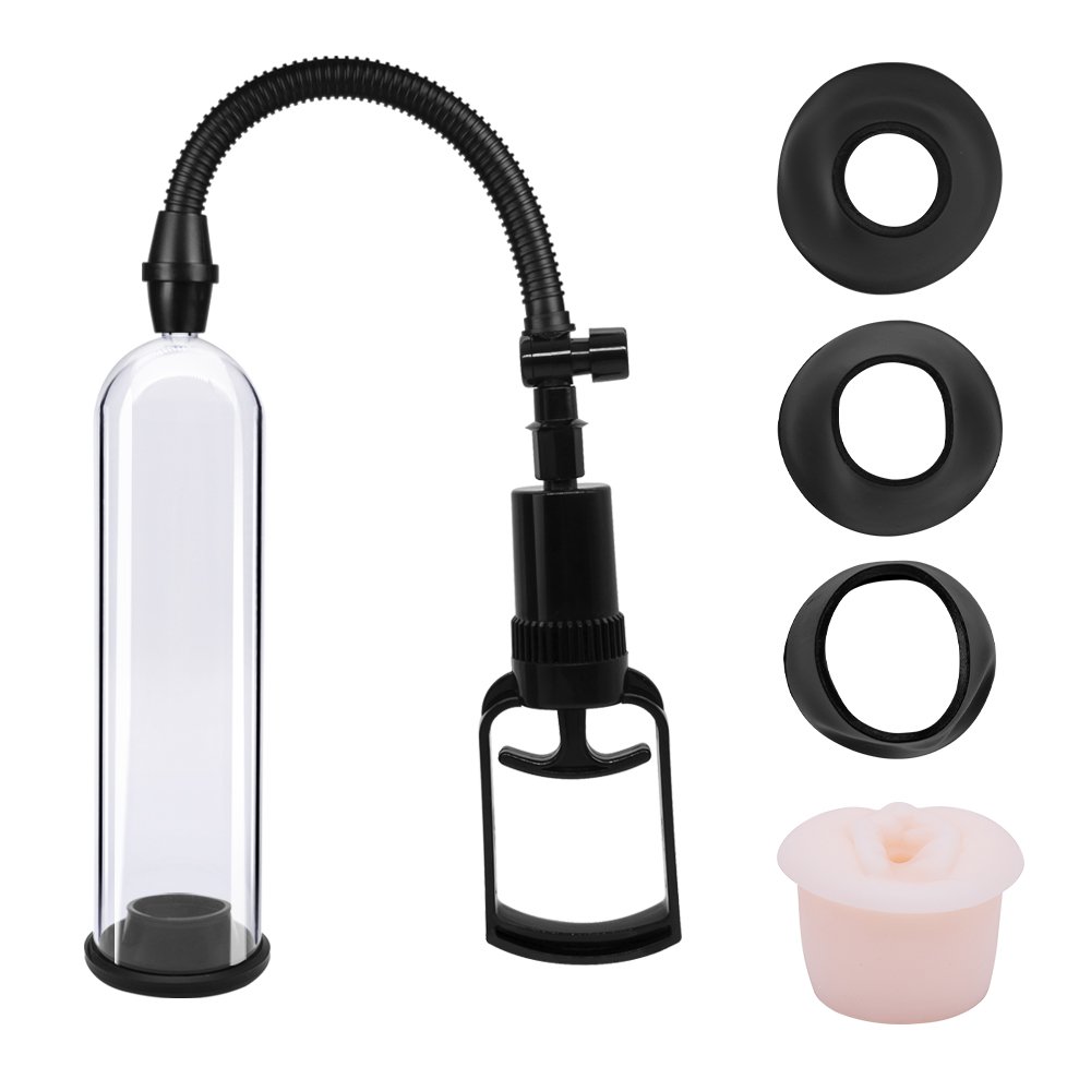 Begginner Penis Enlargement Pump With 3 Silicone Sleeves + 1 Realistic Vaginal Sleeve