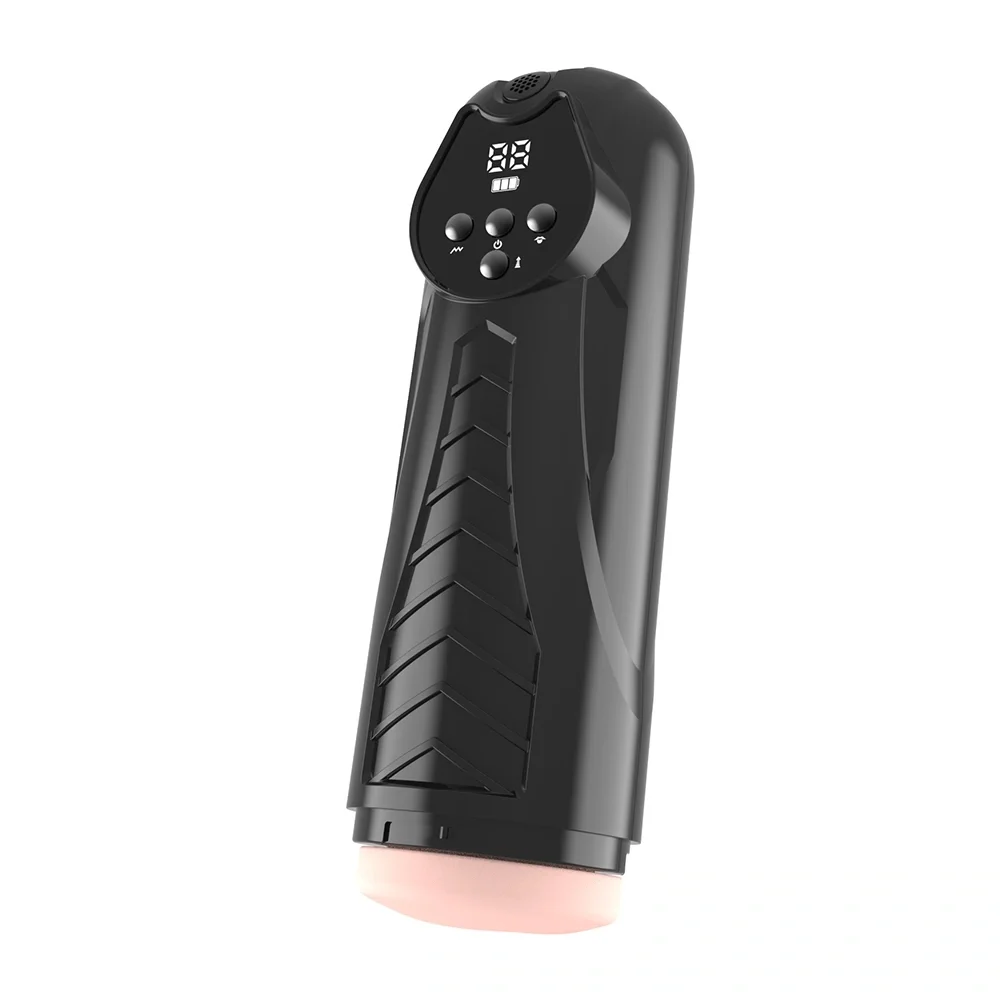 Electric Masturbator 9 Vibration Modes, 9 Suction Modes, USB, TPE Realistic, Black, 27.1 cm - Image 5