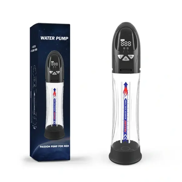 Electric Water Pump for Penis Enlargement, LCD Screen, Magnetic USB, 31 cm