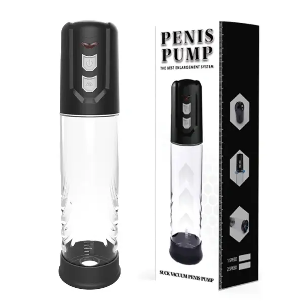 Electric Penis Pump, 2 Suction Mode, Silicone Sleeve, USB, 26.8 cm