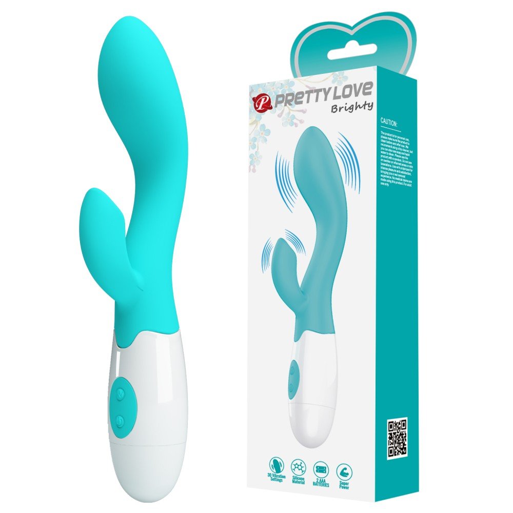 Pretty Love - Brighty G-Spot Rabbit Silicone Vibrator - Green