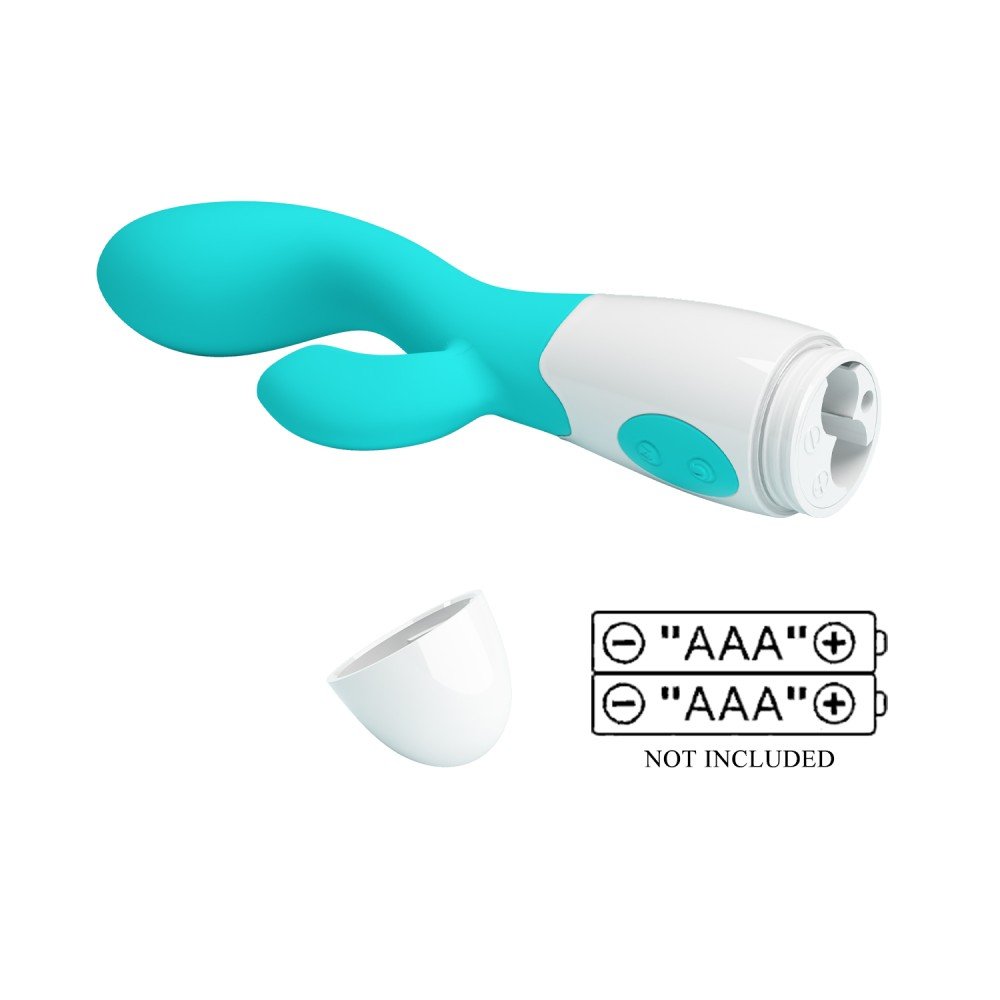 Pretty Love - Brighty G-Spot Rabbit Silicone Vibrator - Green - Image 5