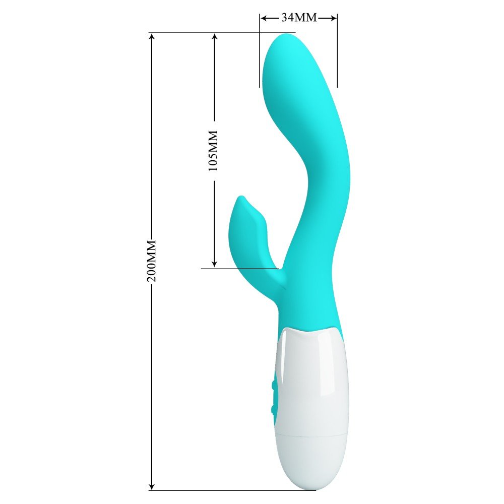 Pretty Love - Brighty G-Spot Rabbit Silicone Vibrator - Green - Image 4