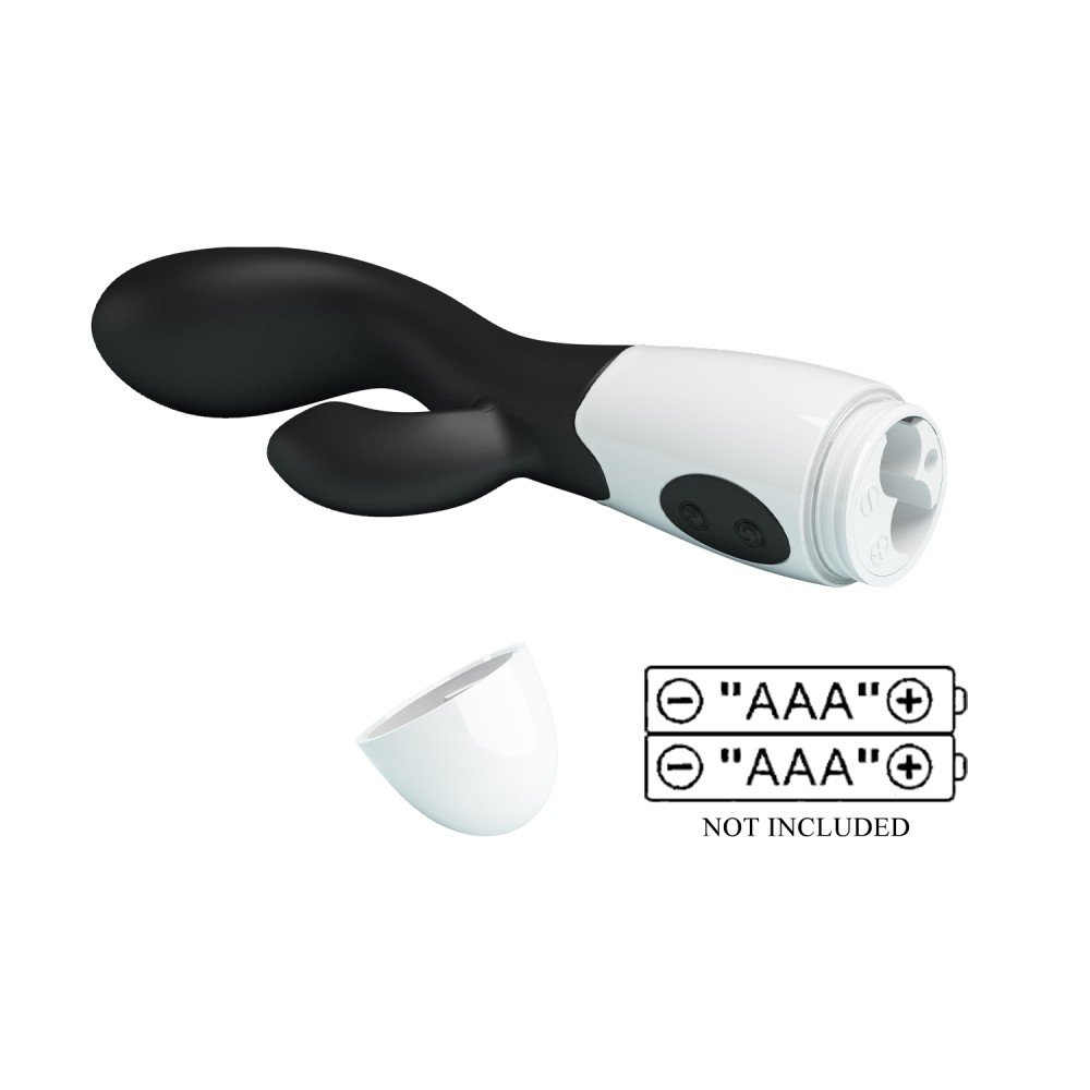 Pretty Love - Brighty G-Spot Rabbit Silicone Vibrator - Black - Image 3