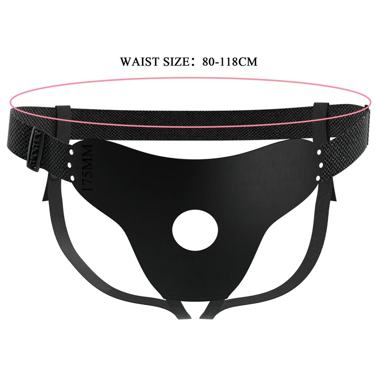 Pretty Love Harness Strap-On Briefs-Black - Image 3
