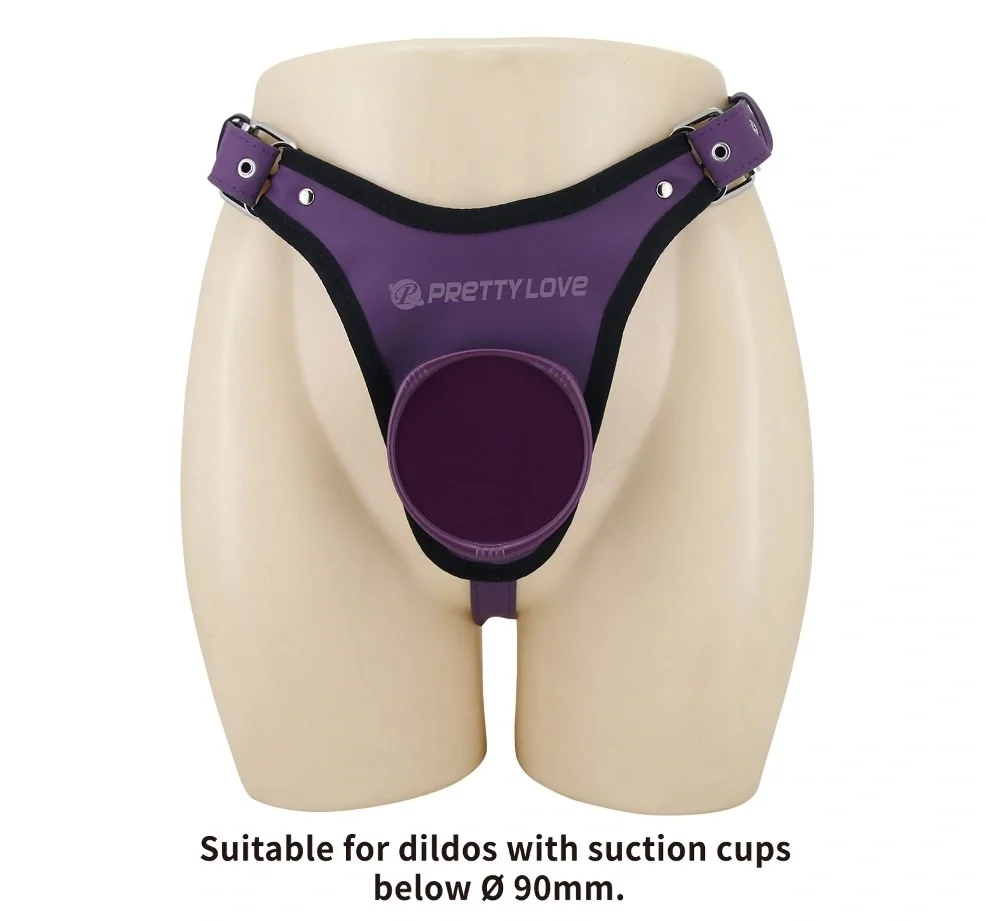 Pretty Love Caludio III, Harness Strap-On Briefs - Purple - Image 4