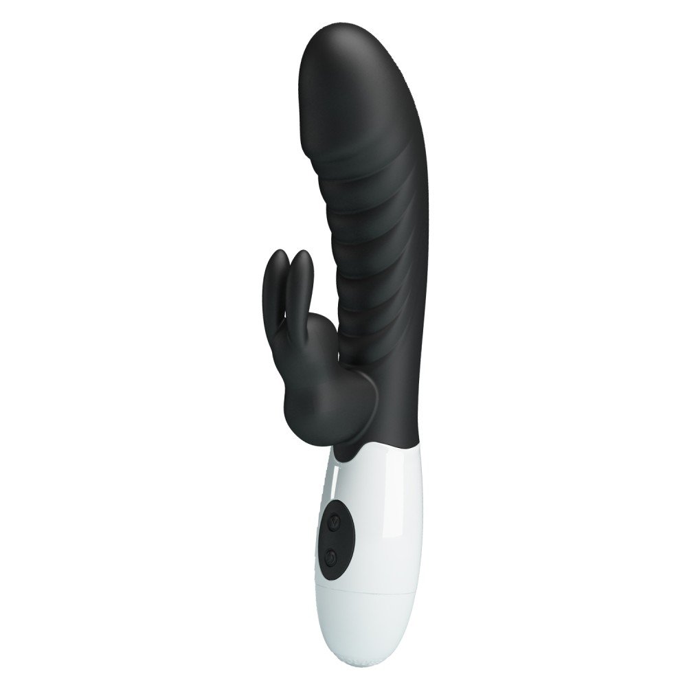 Pretty Love - Naugthy Bunny, Clitoris Stimulant, G-spot, Rabbit Vibrator-Black - Image 4