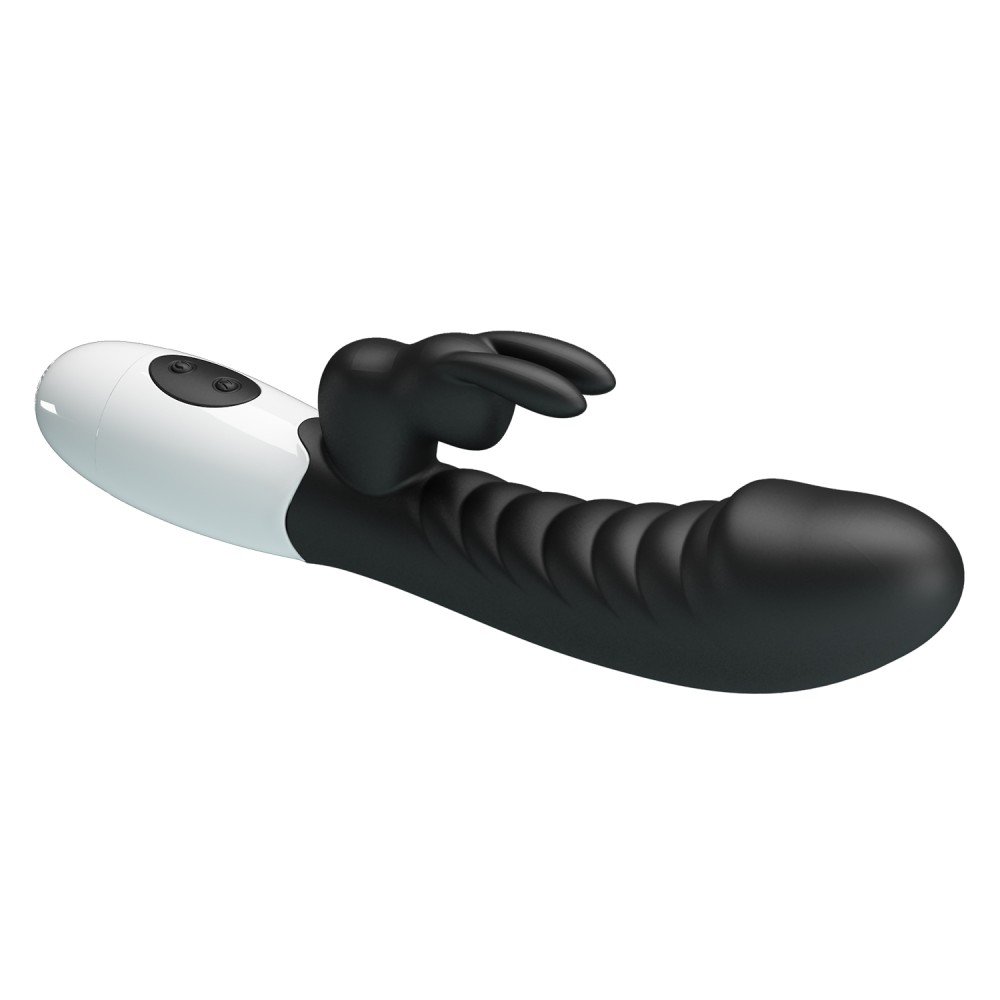 Pretty Love - Naugthy Bunny, Clitoris Stimulant, G-spot, Rabbit Vibrator-Black - Image 5