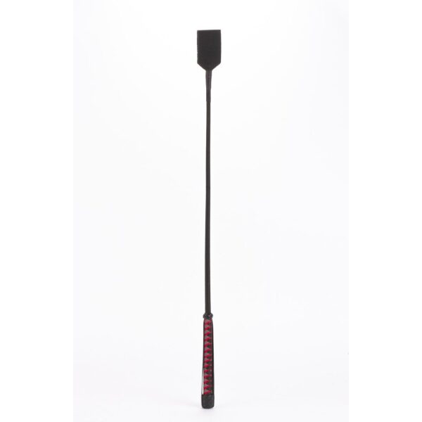 Nylon Stick with Neon Strip and Goat Kid Leather Handle Nubuck Leather - Black