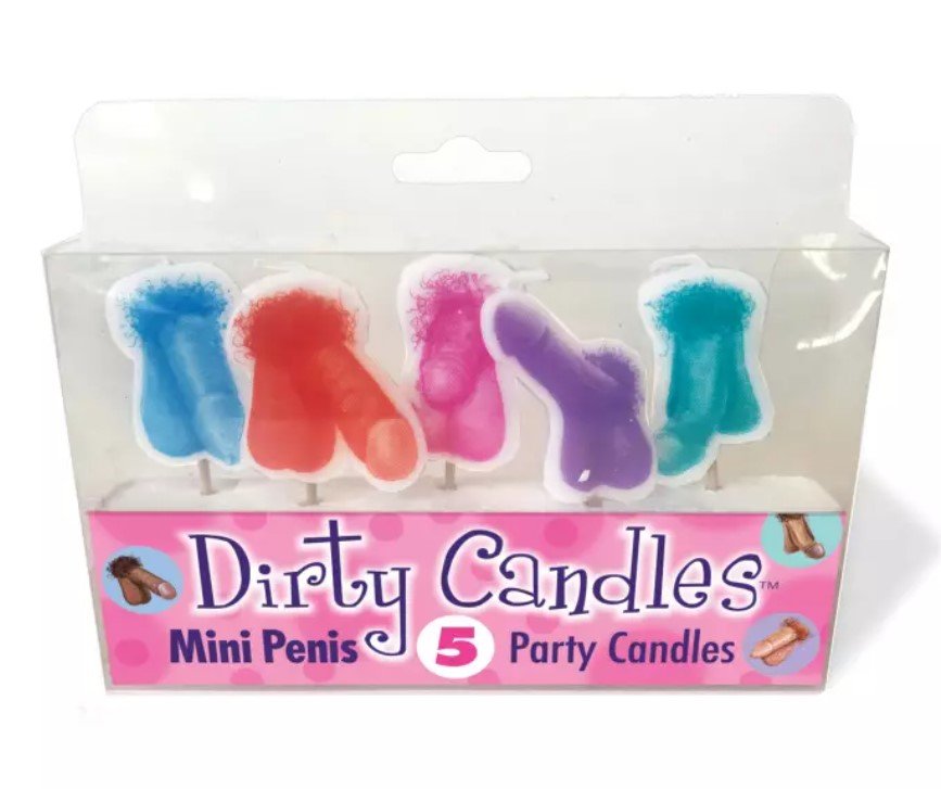 Set of 5 Dirty Candles Mini Penis