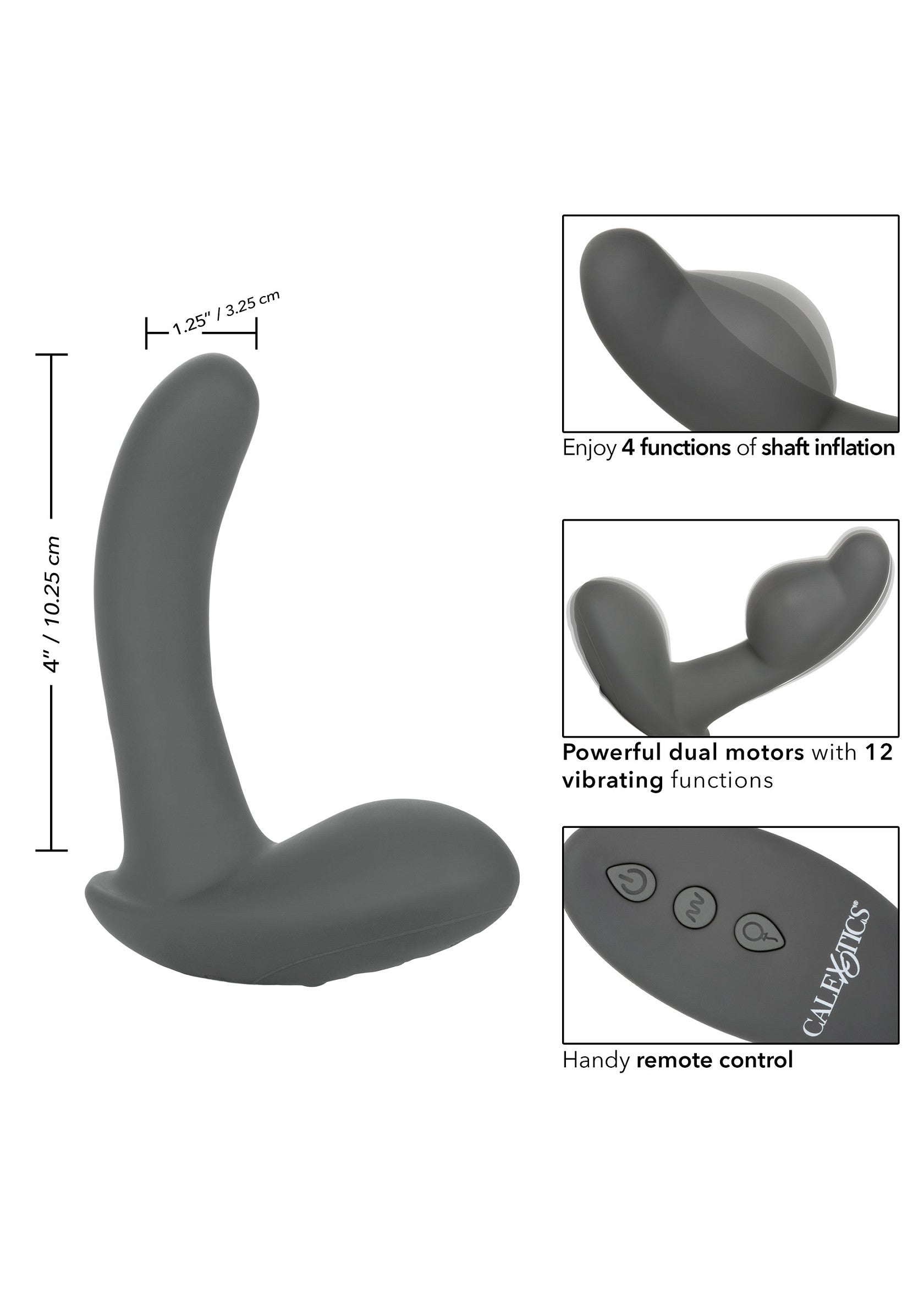 Eclipse Rem Remote Rechargeable Silicone Inflatable Silicone Anal Probe - Image 4