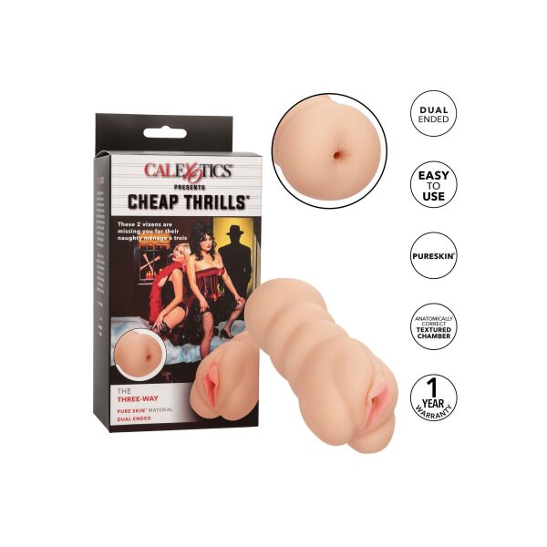 CalExotics Cheap Thrills Thrills The Three Way - Men's Masturbator