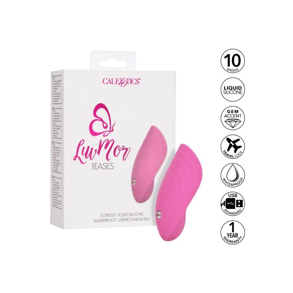 CalExotics LuvMor Teases, Silicone Clitoris USB Rechargeable Stimulator - Pink