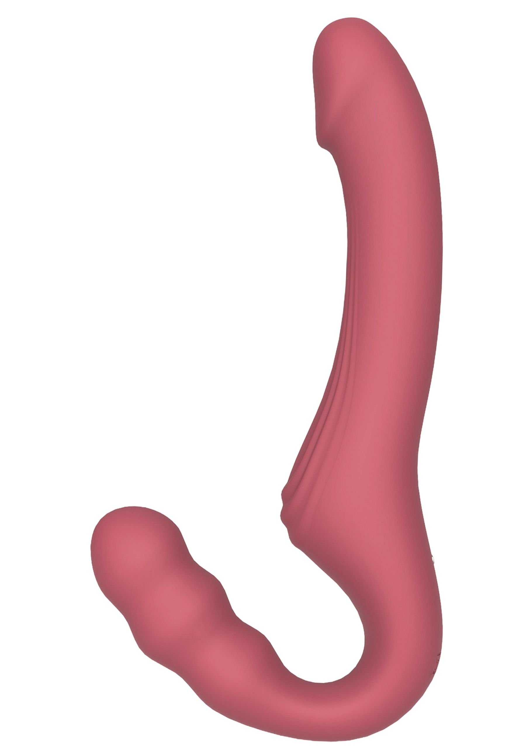 She.E.O Strapless Strap-On Silicone Rechargeable Wireless Vibrator - Pink - Image 5