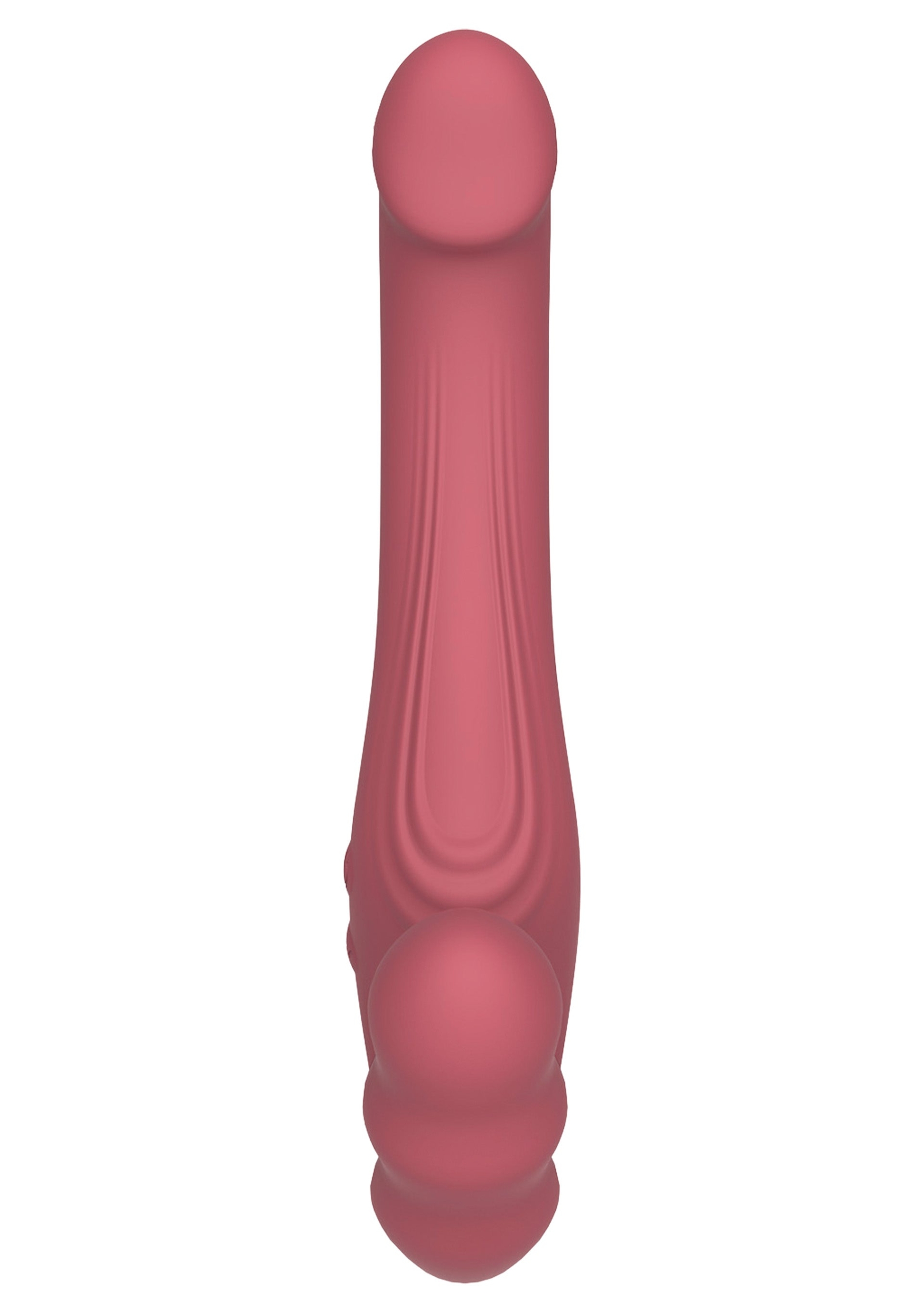She.E.O Strapless Strap-On Silicone Rechargeable Wireless Vibrator - Pink - Image 6