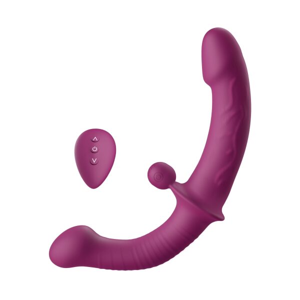 She.E.O Dual-Sided G-Spot Couples Silicone Rechargeable Wireless Vibrator – Purple