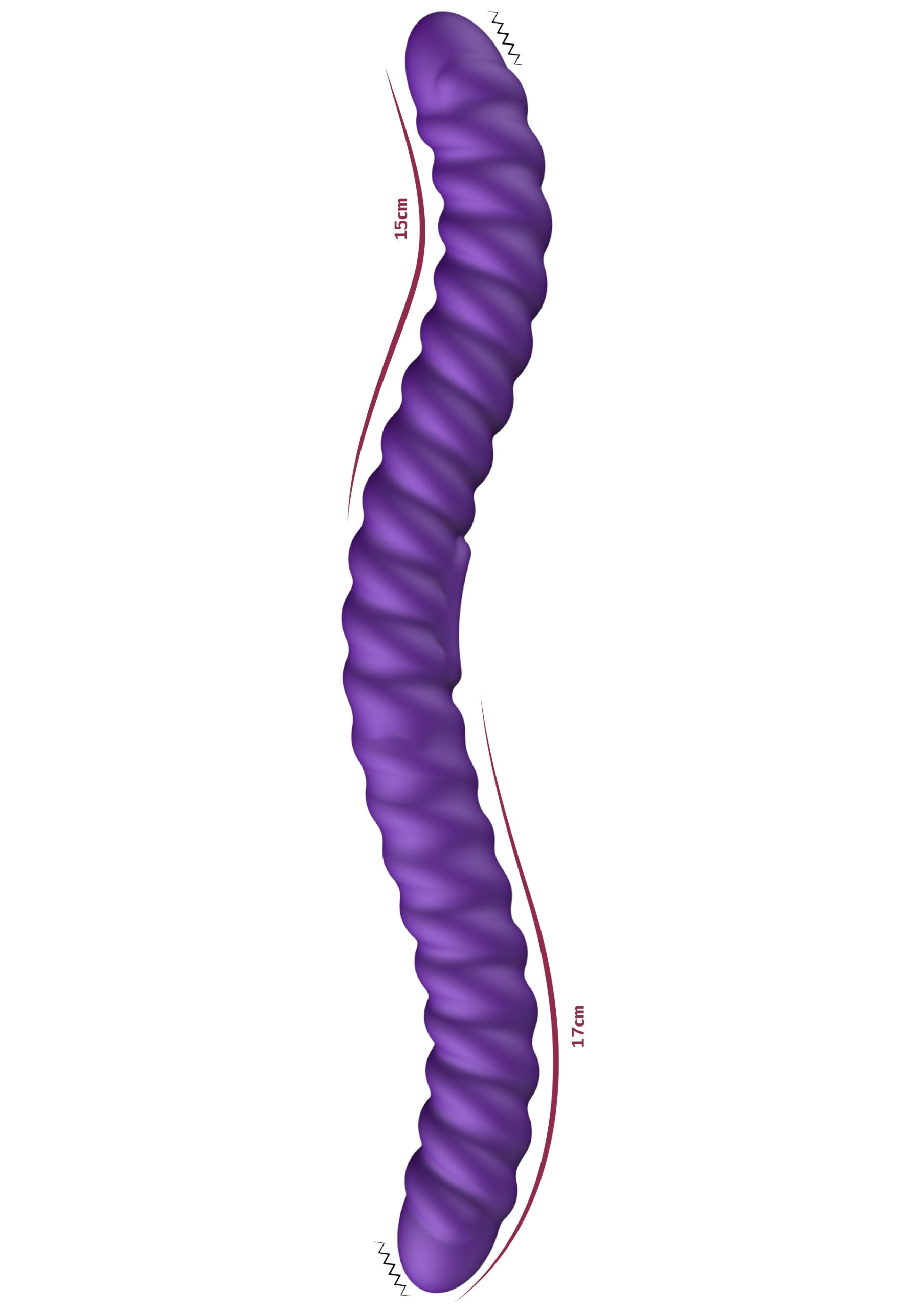 She.E.O Dual-Sided Flexible Silicone Rechargeable Wireless Vibrator - Purple - Image 9