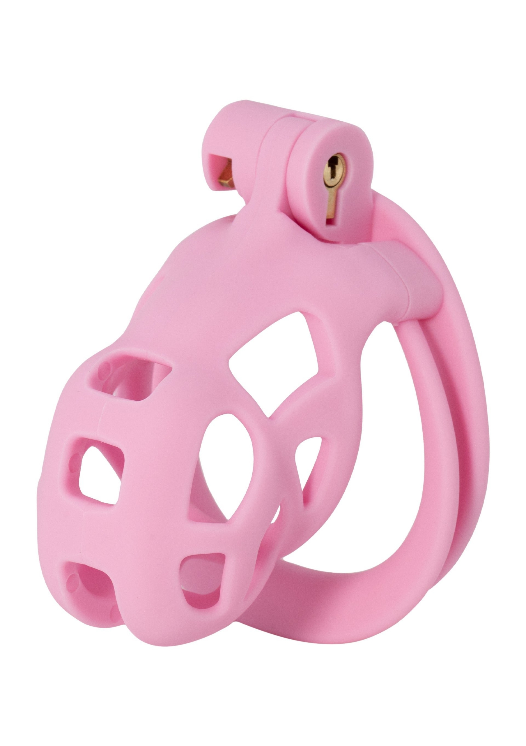Penis Prison Cock Cage Short - Pink - Image 2