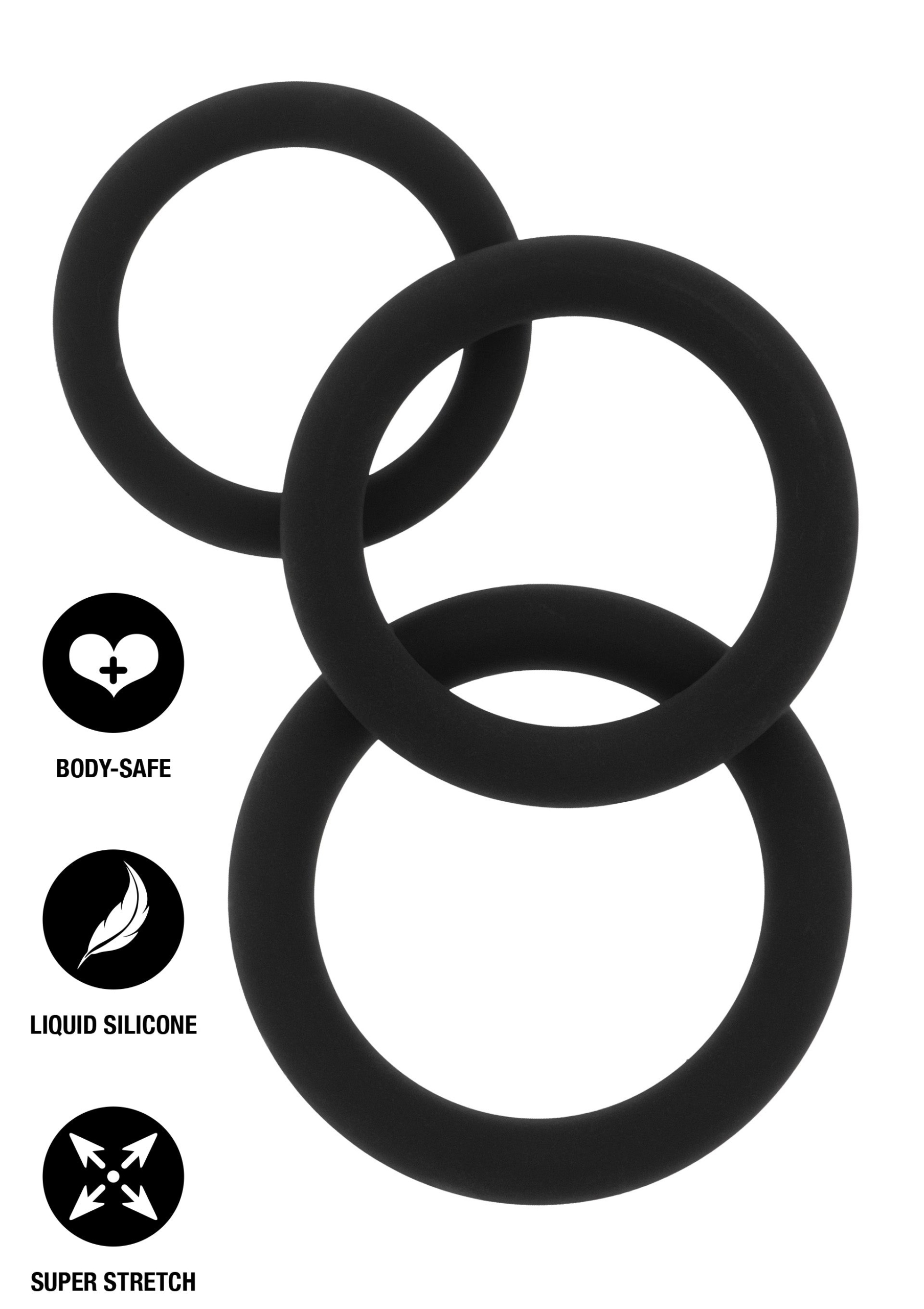 Stamina Starter Premium Silicone C-Rings 3 Pcs Set - Image 2