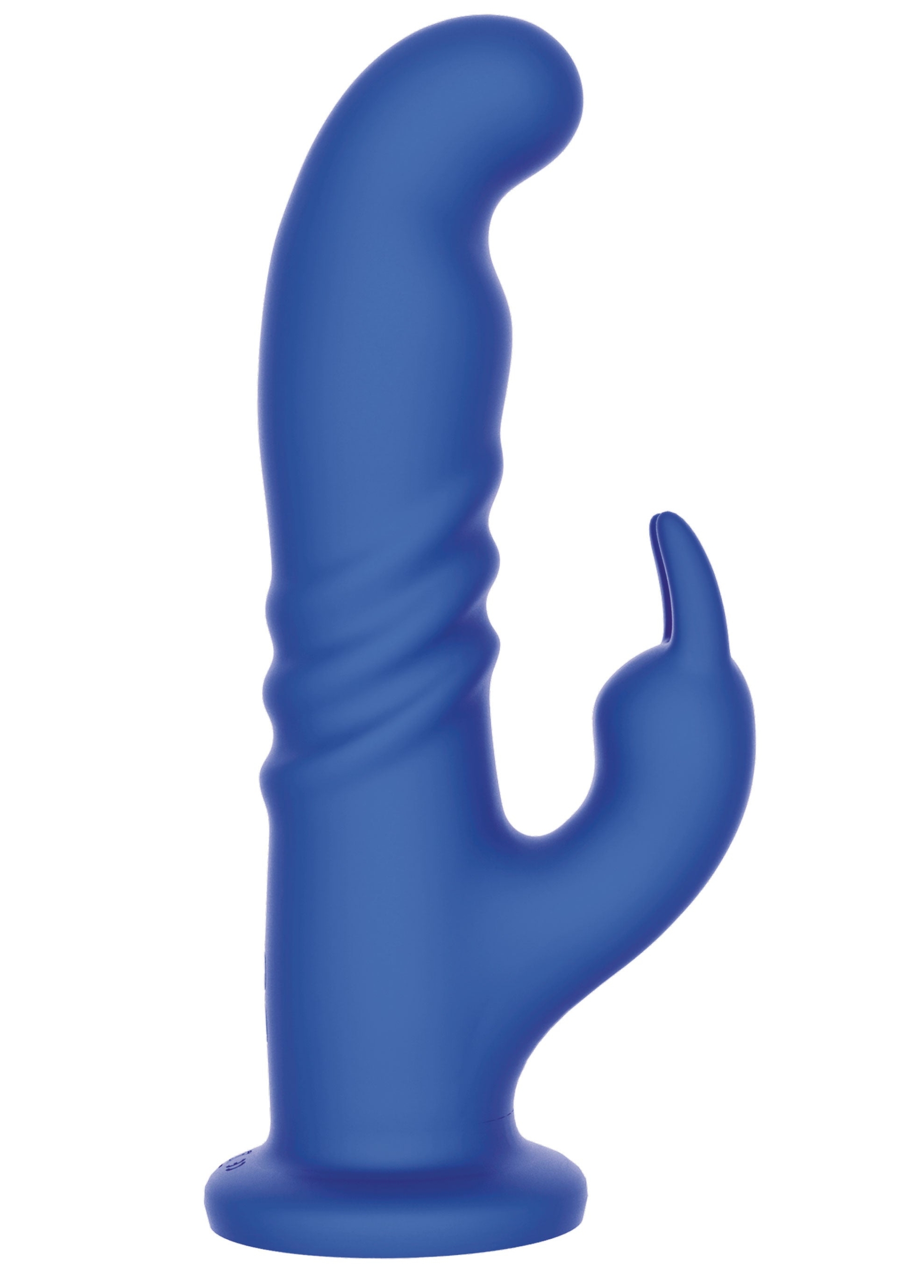 Delight Rotating G-Spot Silicone Rechargeable Suction Cup Rabbit Vibrator – Blue - Image 7