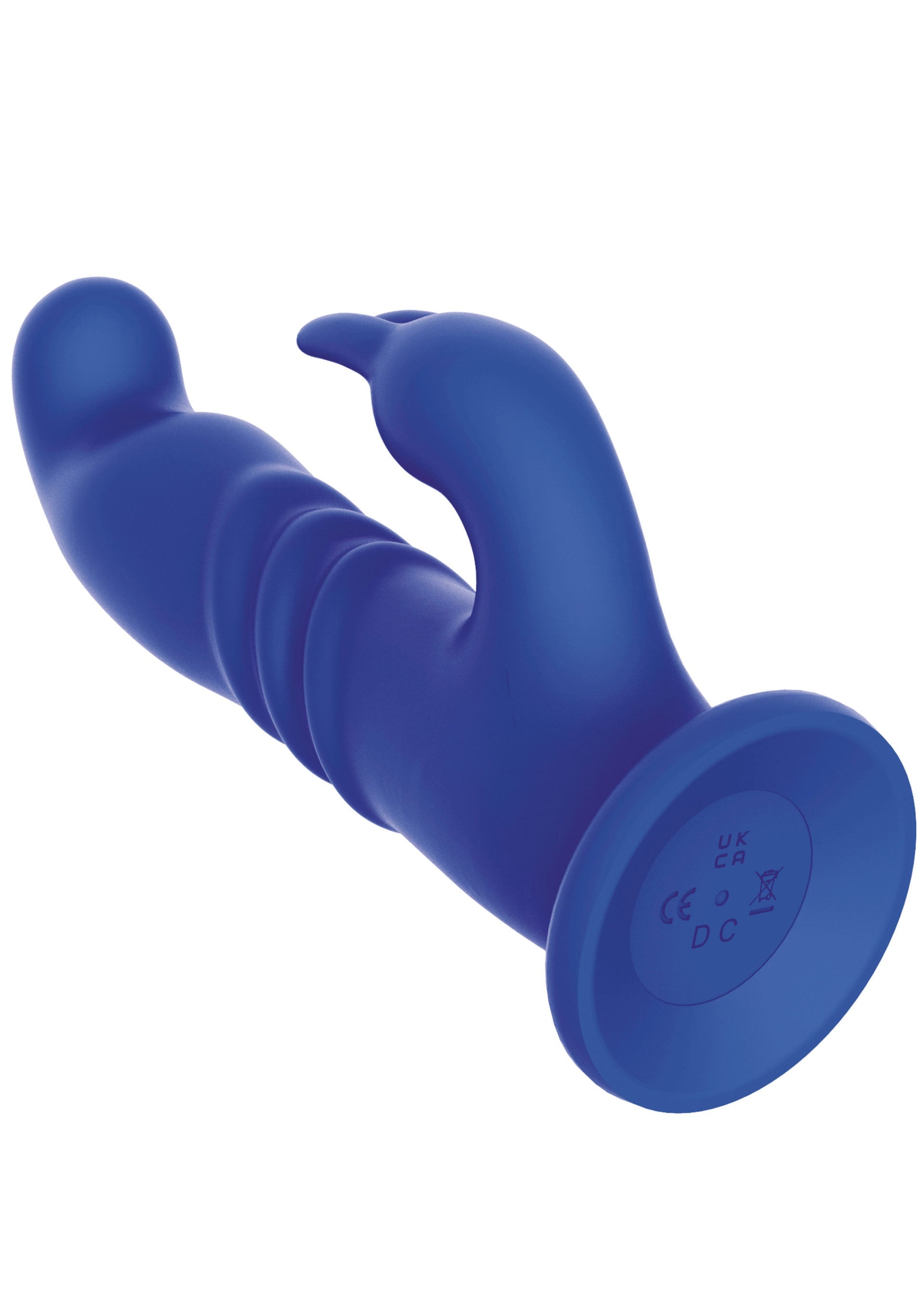 Delight Rotating G-Spot Silicone Rechargeable Suction Cup Rabbit Vibrator – Blue - Image 8