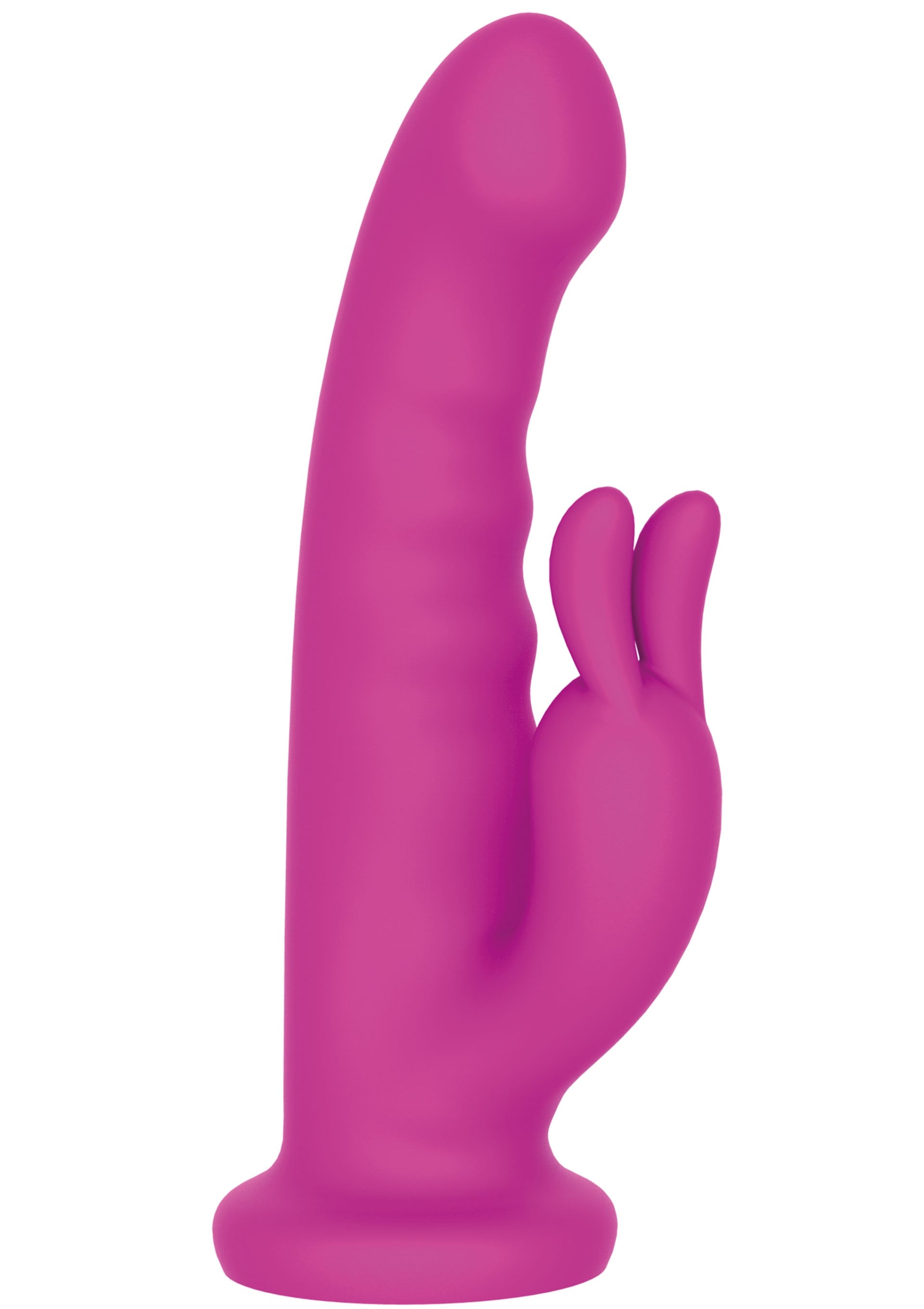 Delight Rotating Rabbit Silicone Rechargeable Suction Cup Vibrator - Pink - Image 3