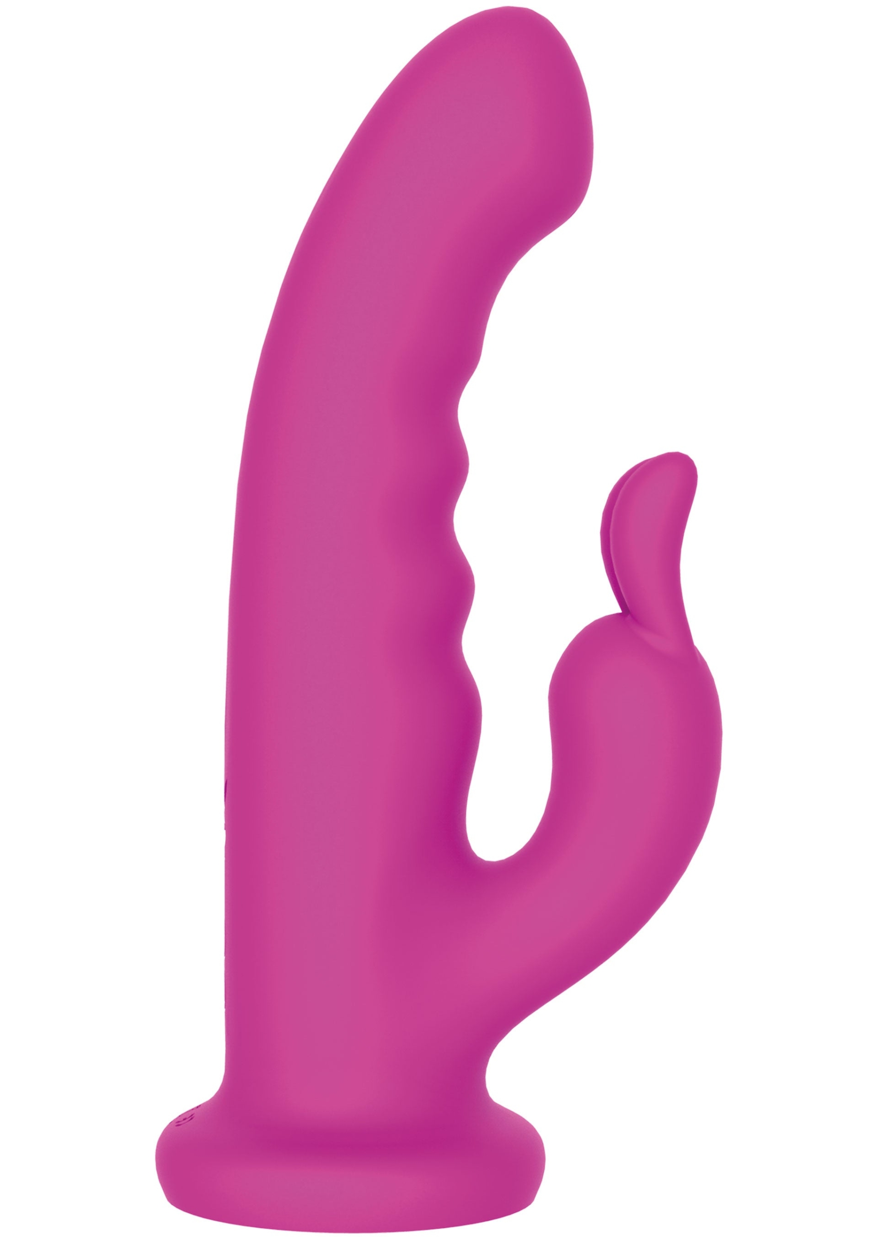 Delight Rotating Rabbit Silicone Rechargeable Suction Cup Vibrator - Pink - Image 6