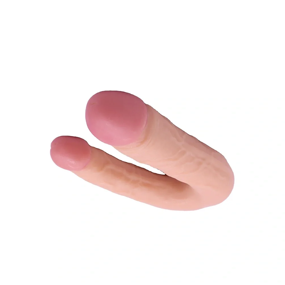 Dario Realistic Double Dildo, PVC, Flesh, Eco-Friendly Pack - 22 cm - Image 3