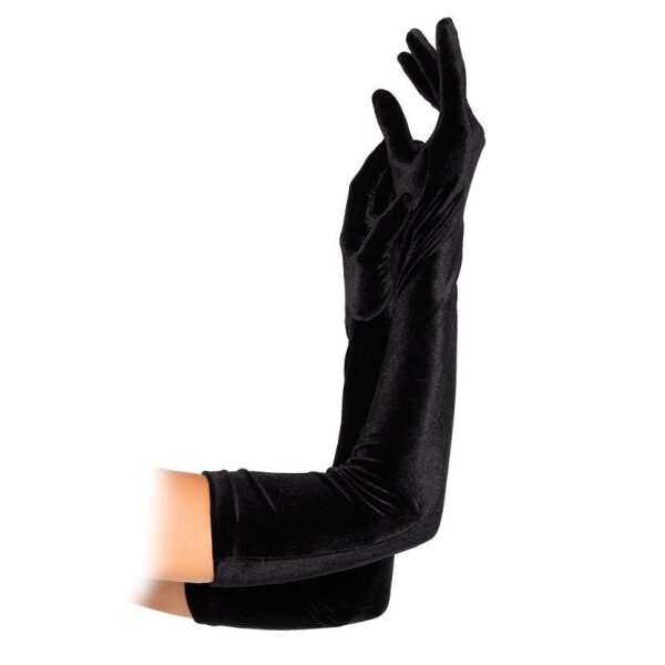 Leg Avenue-Velvet Opera Length Gloves, O/S