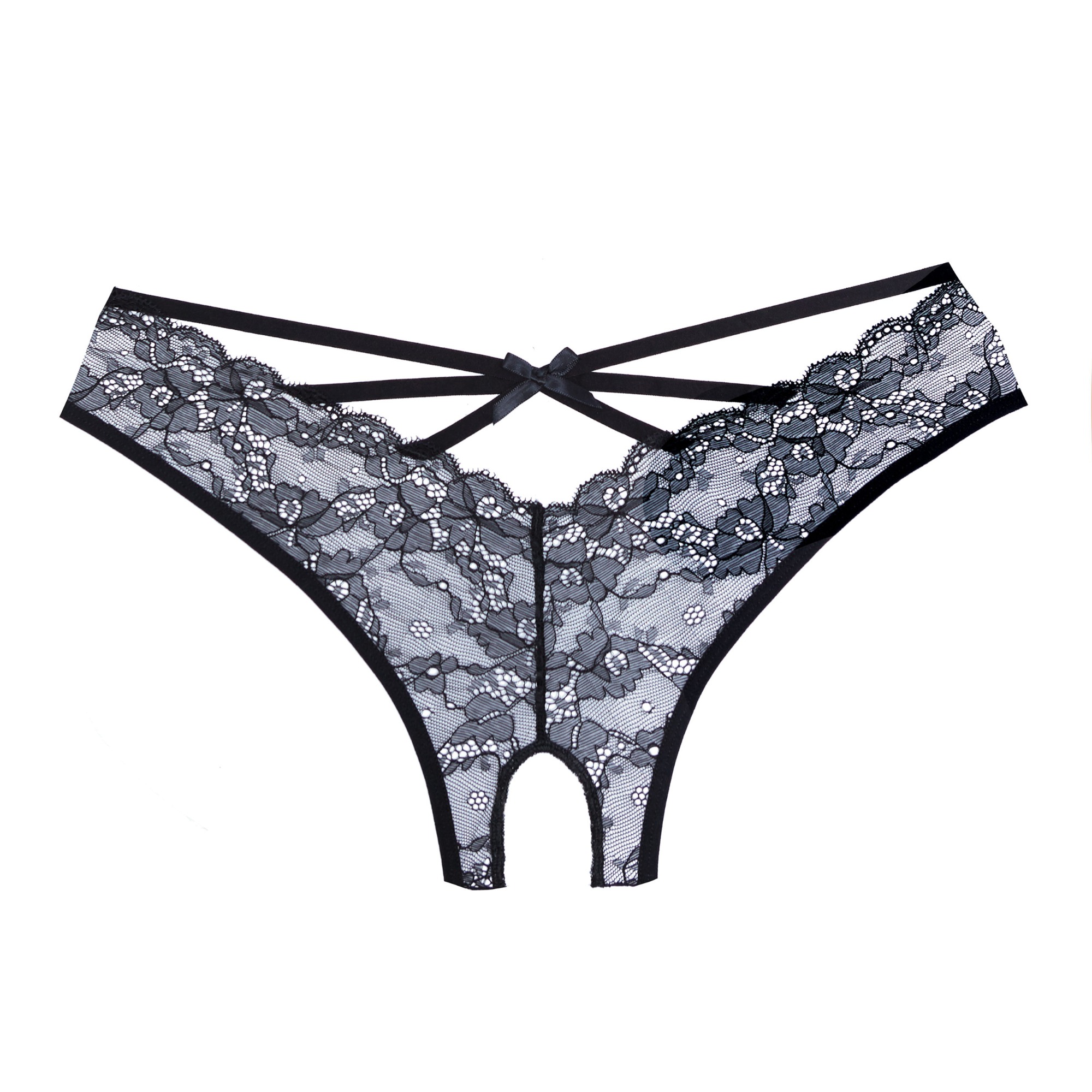 Bikini Crothless Crush Adore, Black, S-L - Image 4