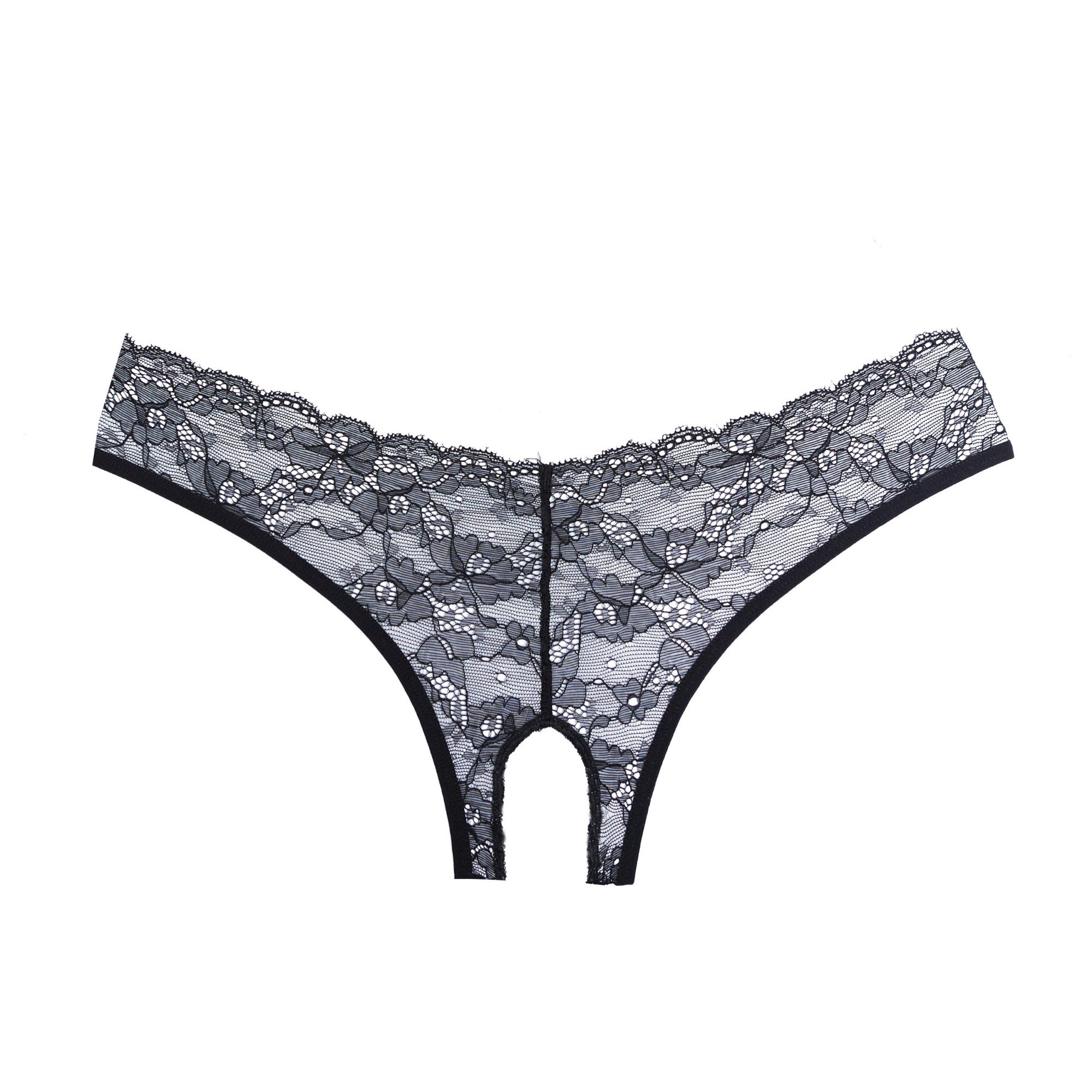 Bikini Crothless Crush Adore, Black, S-L - Image 3